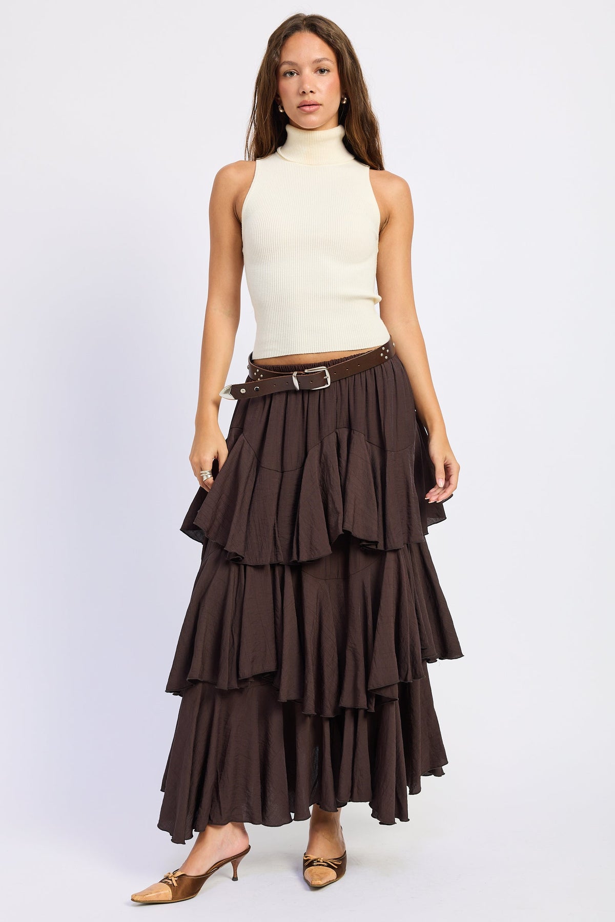 Emory Park Cambria Maxi Skirt in Brown - Cambria Maxi Dress