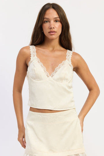 Emory Park Cecily Top in Ivory - Cecily Top Handle Bag