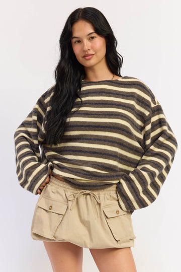 Emory Park Cecily Top in Navy Olive - Cecily Top Handle Bag