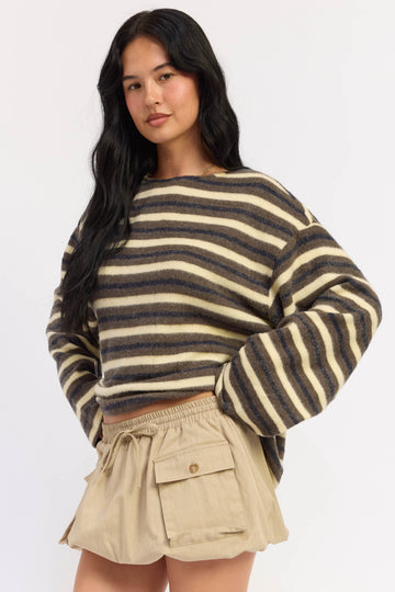 Emory Park Cecily Top in Navy Olive view 2 - Cecily Top Handle Bag