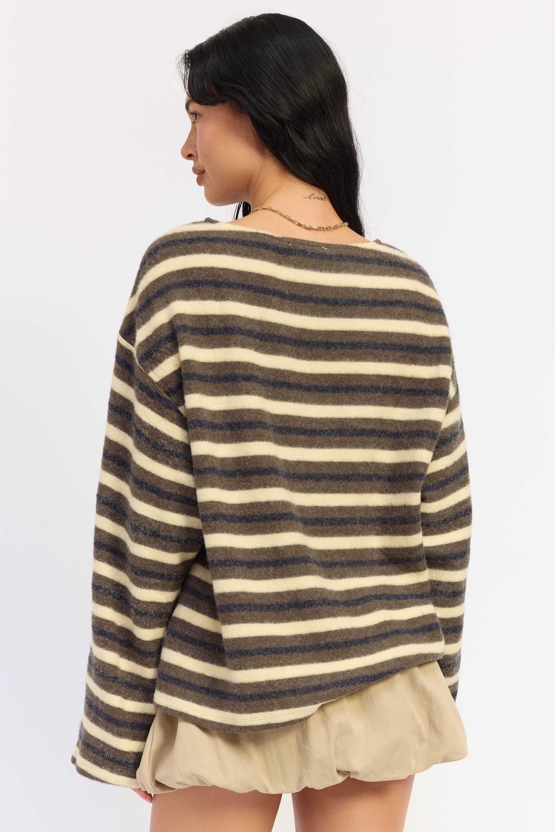 Emory Park Cecily Top in Navy Olive view 3 - Cecily Top Handle Bag