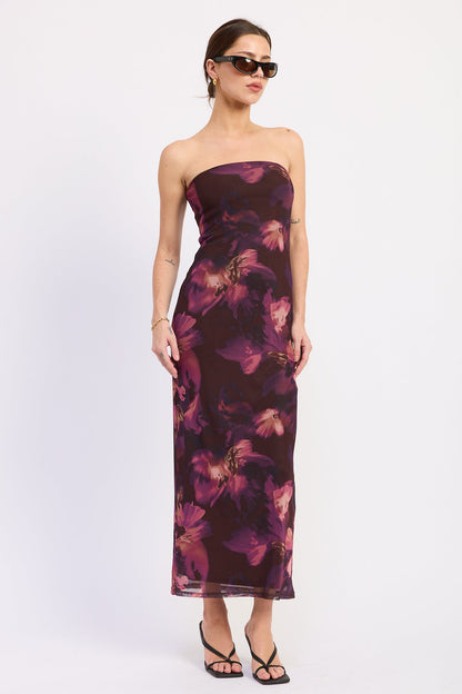 Emory Park Celine Midi Dress in Burgundy Purple view 2 - Celine Midi Dress In Black By Helsi