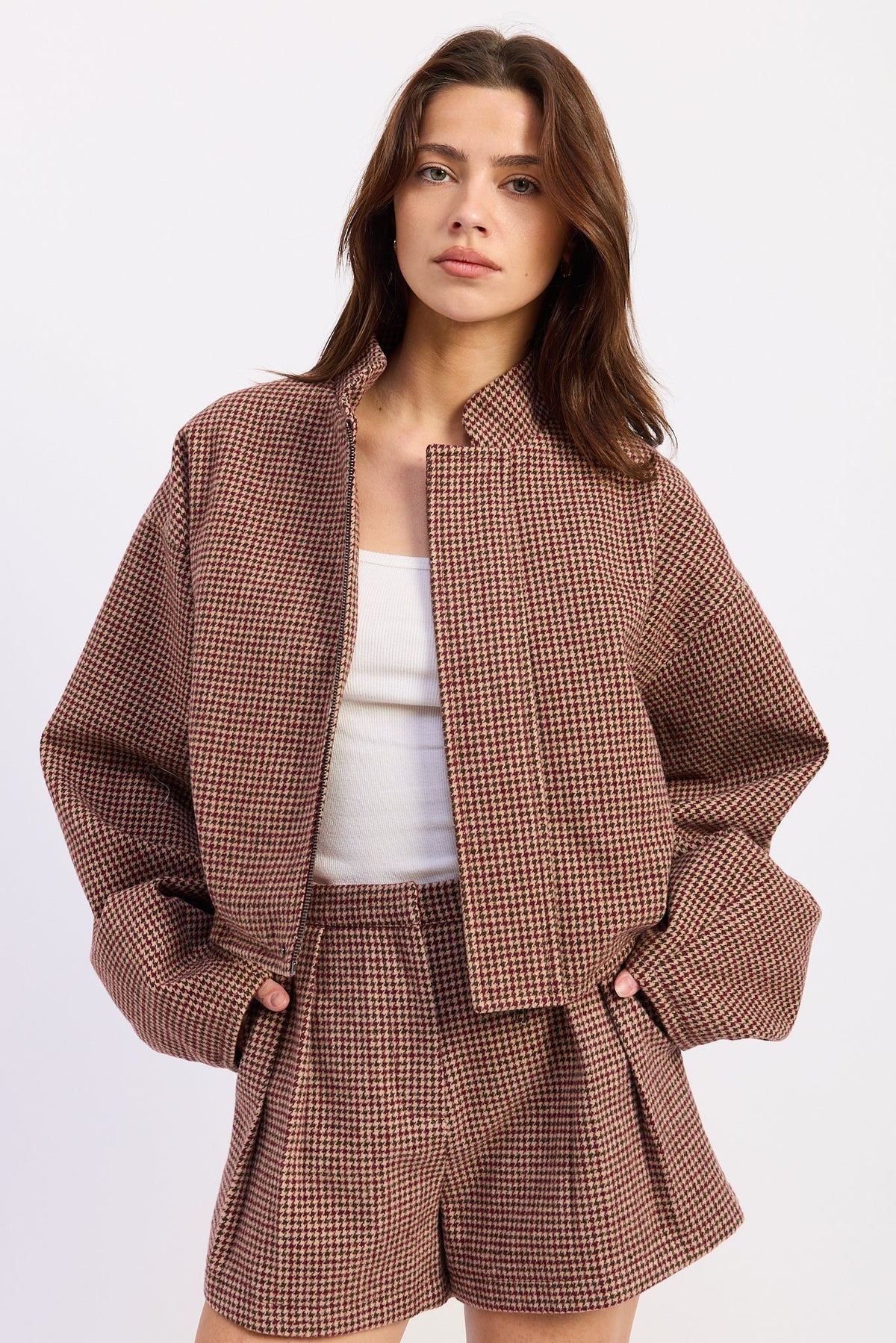 Emory Park Charlee Jacket in Red Brown - Charlee Tweed Jacket Lk Bennett (layer)
