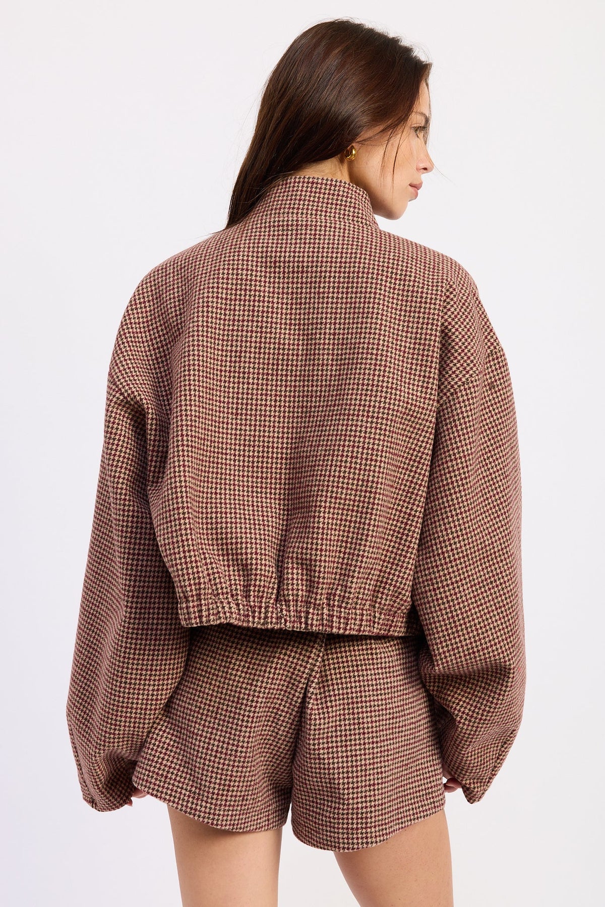 Emory Park Charlee Jacket in Red Brown view 2 - Charlee Tweed Jacket Lk Bennett (layer)