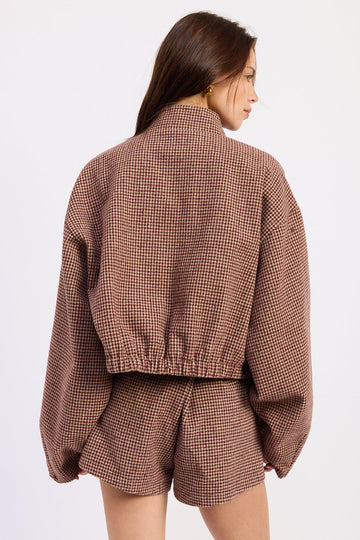 Emory Park Charlee Jacket in Red Brown view 2 - Emory Park Shirt (top)