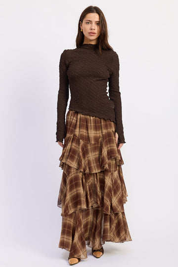 Emory Park Chelsea Maxi Skirt in Brown - Chelsea Maxi Skirt Set (dress)