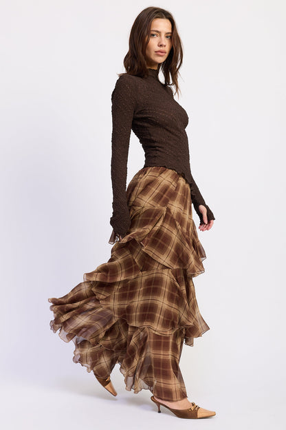 Emory Park Chelsea Maxi Skirt in Brown view 2 - Chelsea Maxi Skirt Set (dress)