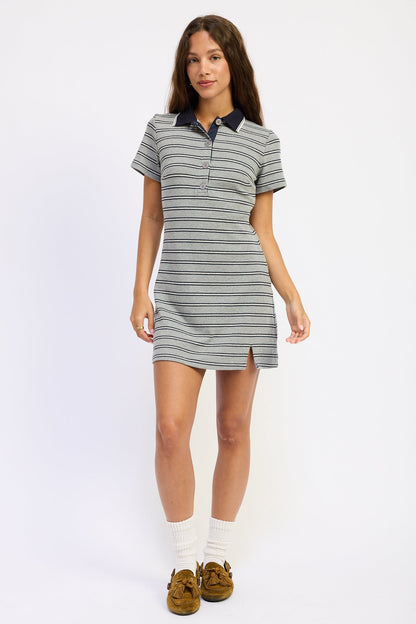 Emory Park Chloe Mini Dress in Heather Gray - Chloe Mini Dress House Of Cb