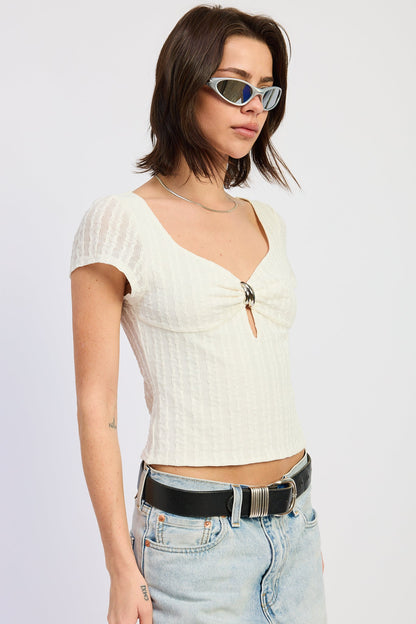 Emory Park Clover Top in White view 2 - Ance Gria Clover Top Dupe
