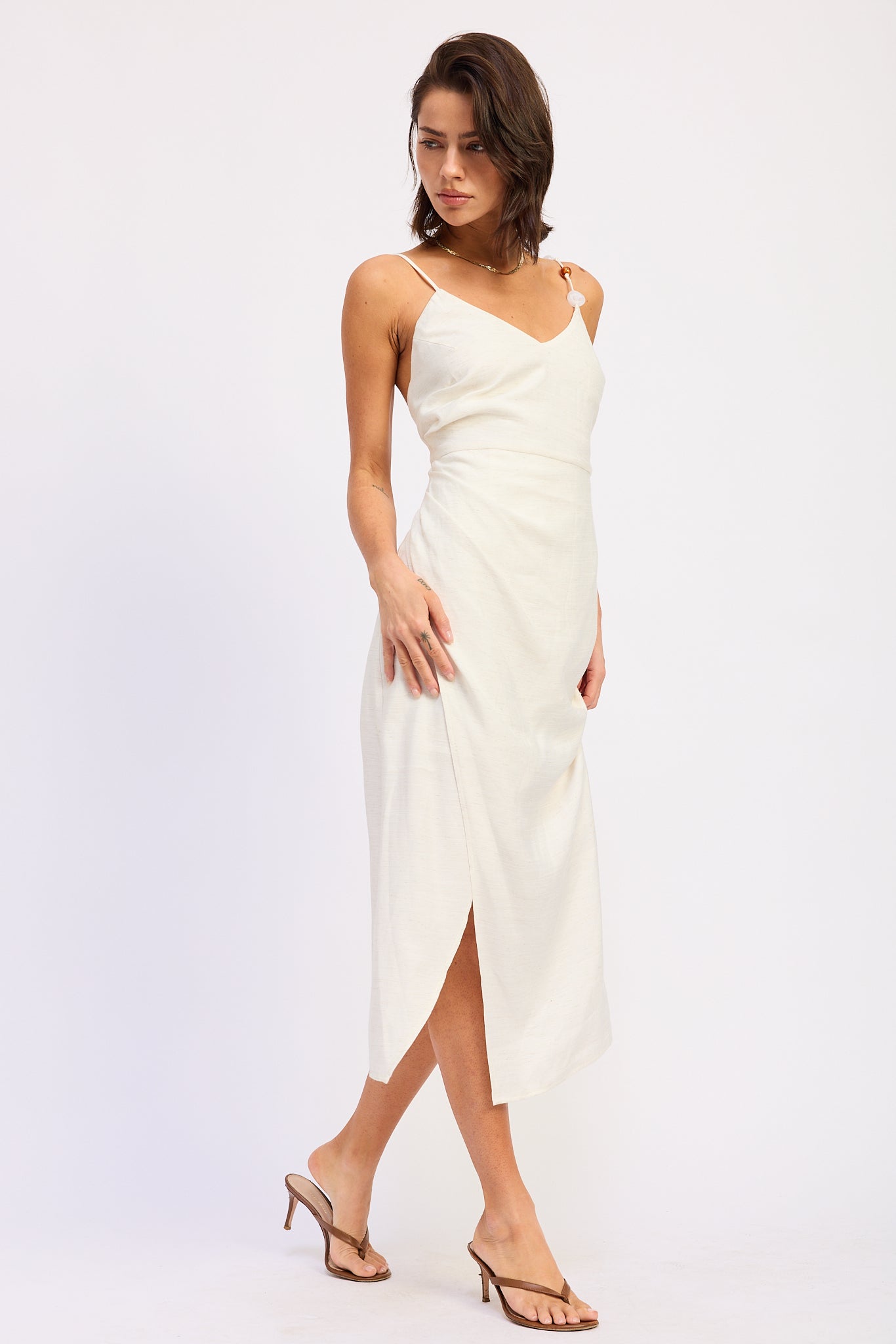 Emory Park Coralie Midi Dress in White view 2 - Rixo Coralie Dress