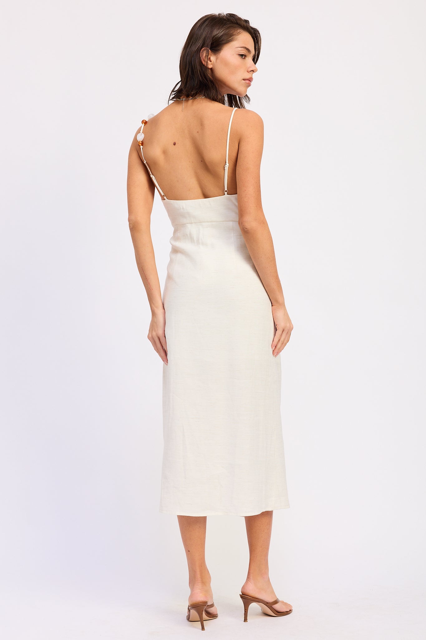 Emory Park Coralie Midi Dress in White view 3 - Rixo Coralie Dress