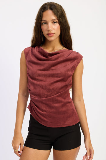 Emory Park Cosima Top in Wine - Cosima Top Superdown