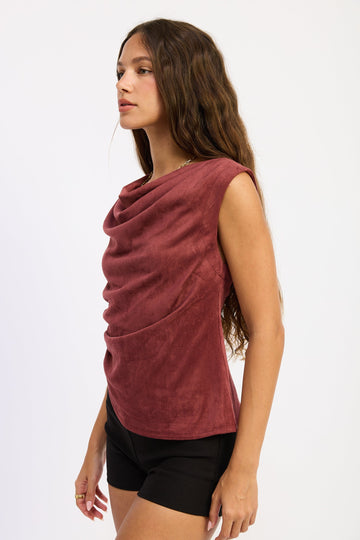 Emory Park Cosima Top in Wine view 2 - Cosima Top Superdown