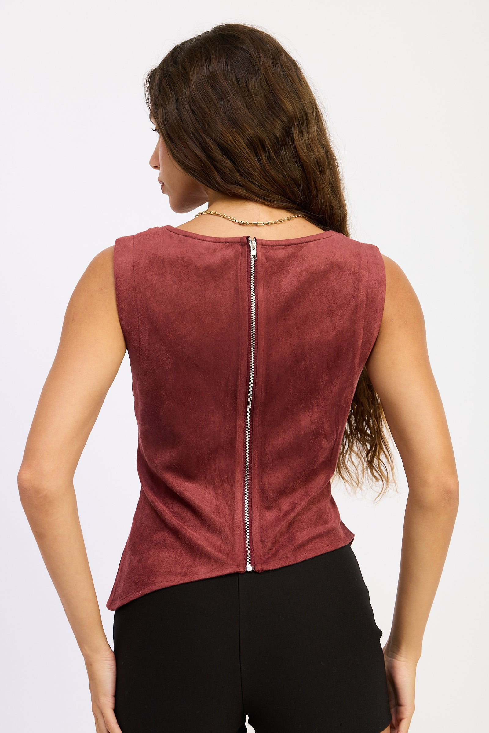 Emory Park Cosima Top in Wine view 3 - Cosima Top Superdown