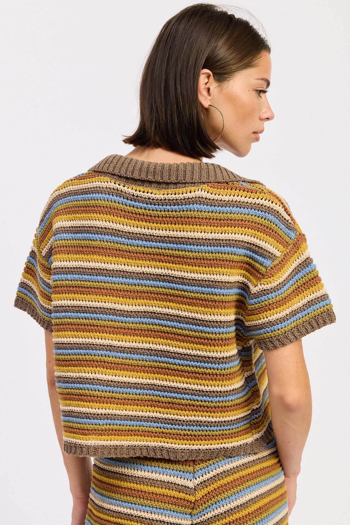 Emory Park Daela Top in Brown Multi view 3 - Dee Topa
