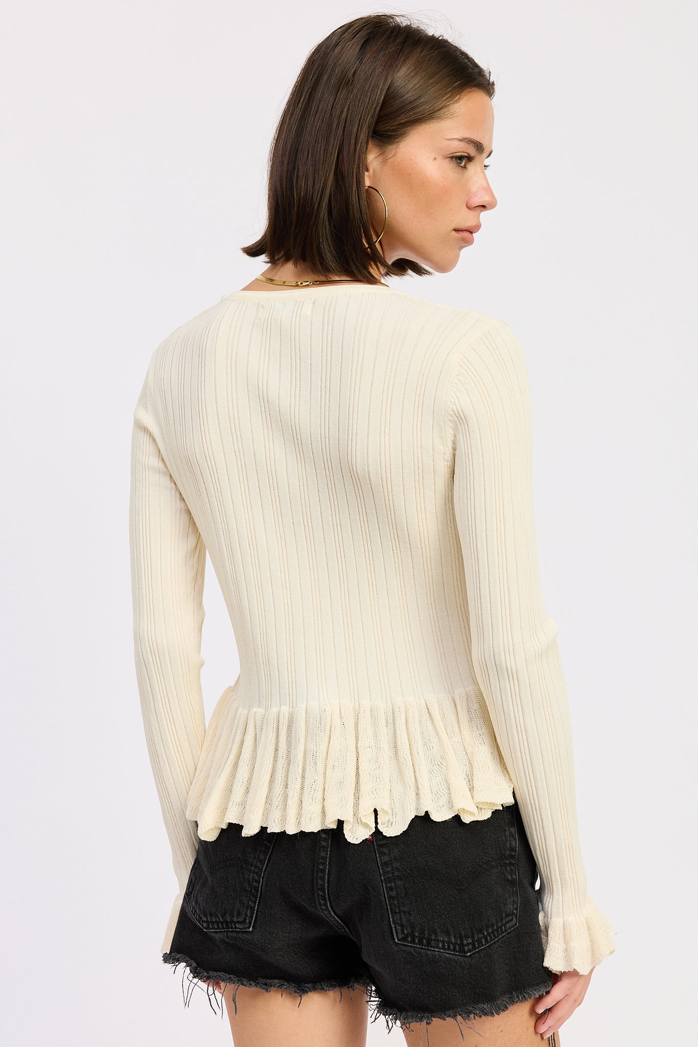 Emory Park Dahlia Top in Ivory view 3 - Dahlia Top Free People