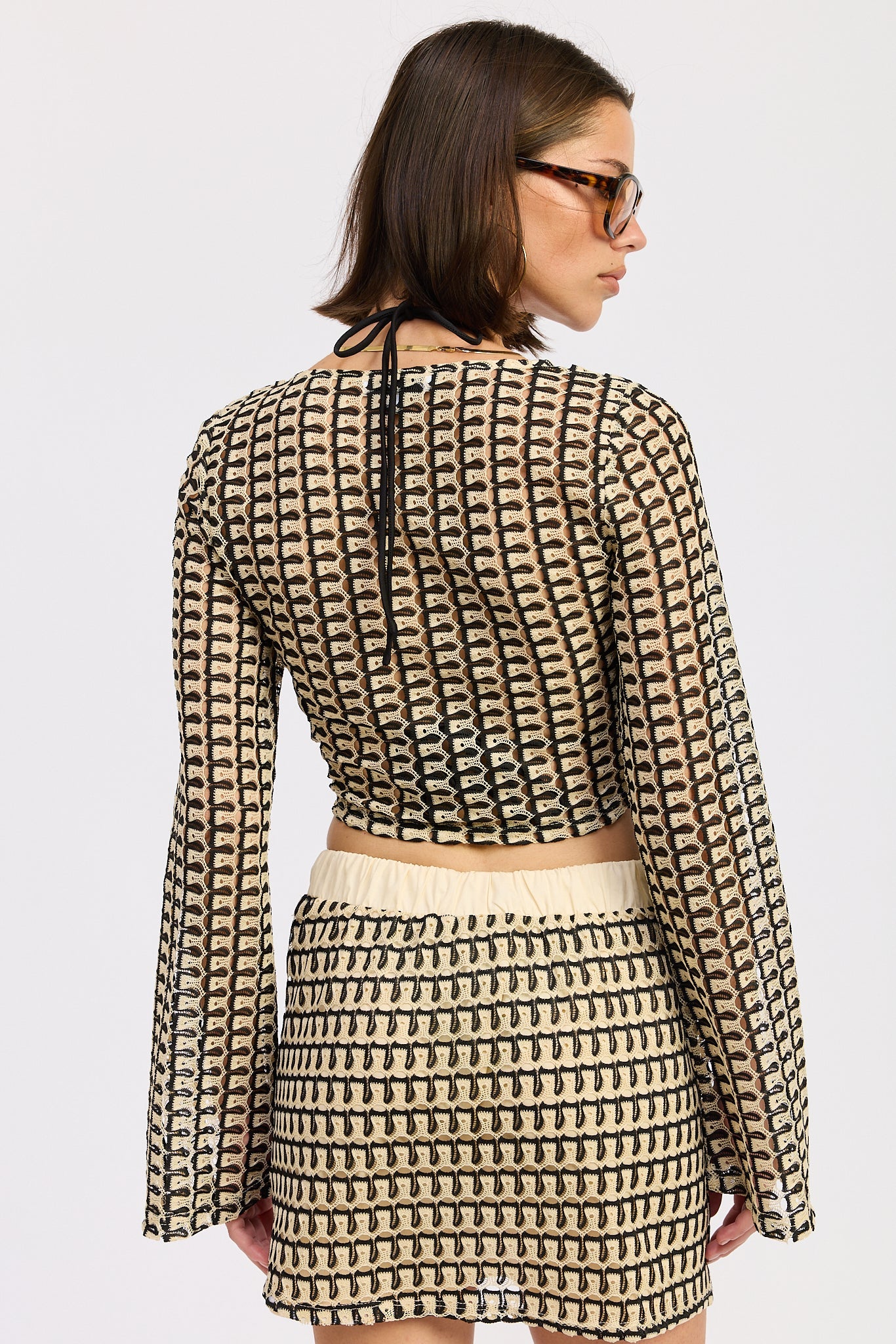 Emory Park Daleyza Top in Cream Multi view 3 - Daleyza Poncho Top
