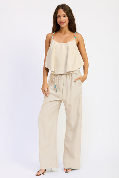 Emory Park Darci Pants in Beige view 5 (bottom)