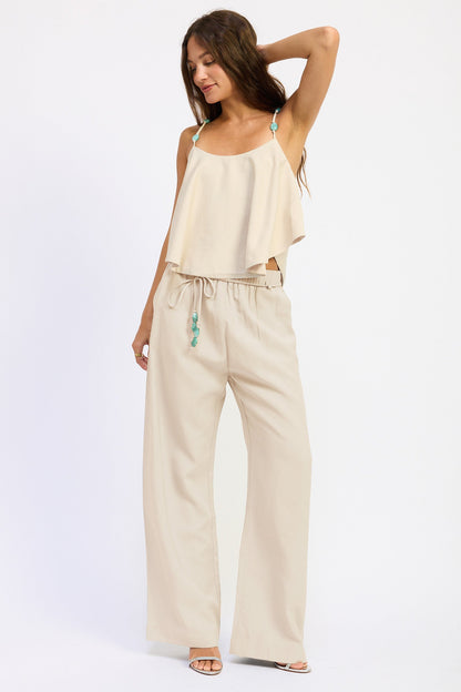 Emory Park Darci Pants in Beige view 6 (bottom)
