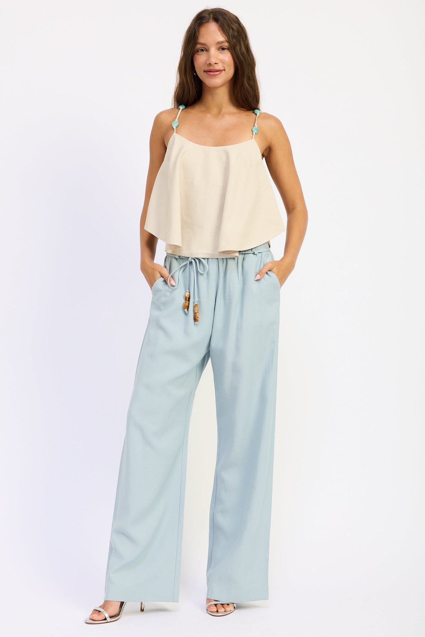 Emory Park Darcy Cami Top in Beige view 5