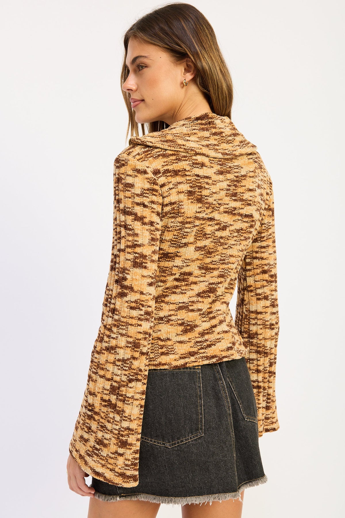 Emory Park Delia Top in Mustard Brown view 3 - Delia Top Free People