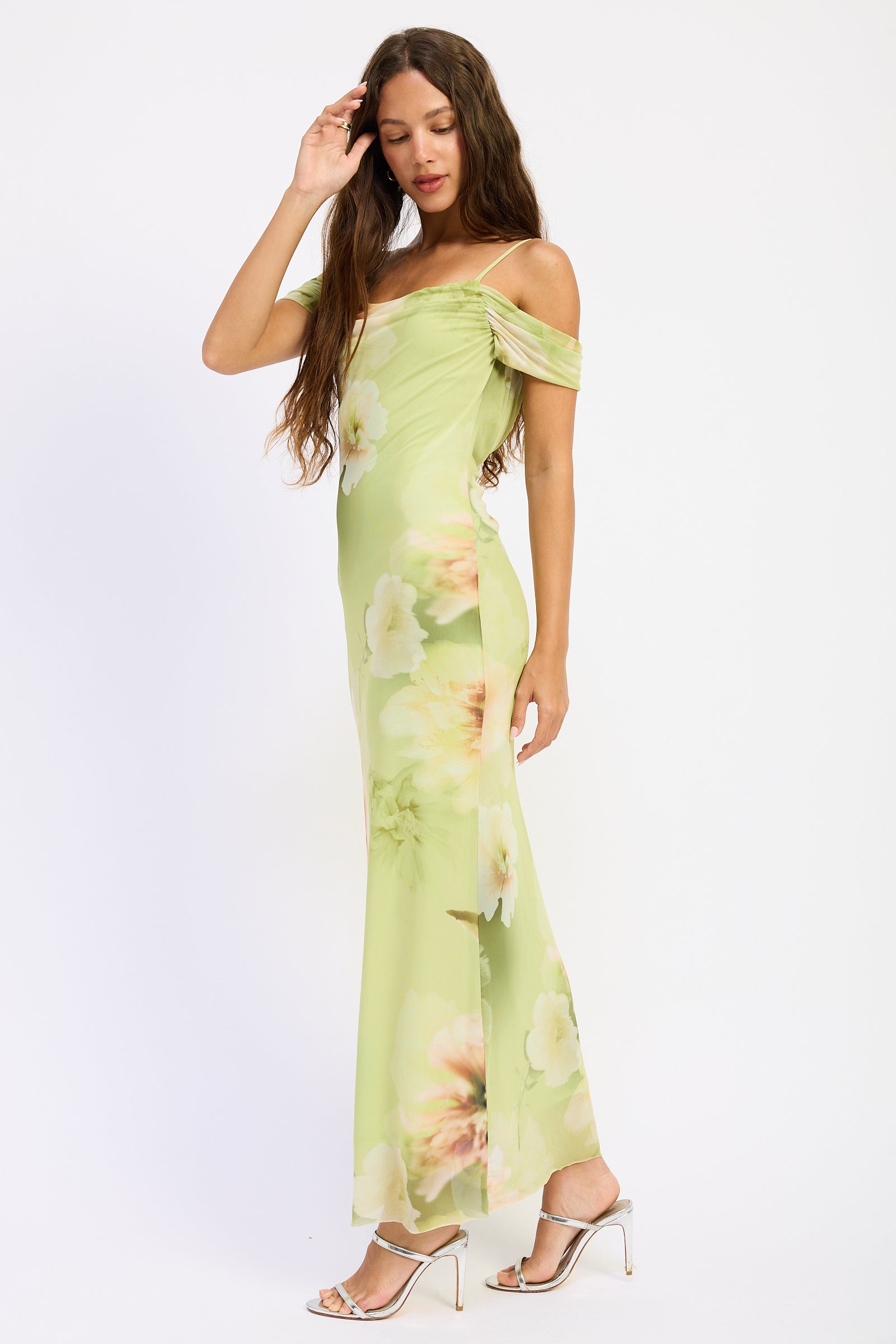Emory Park Dorothy Maxi Dress in Green Floral view 2 - Dorothy Maxi Dress More To Come