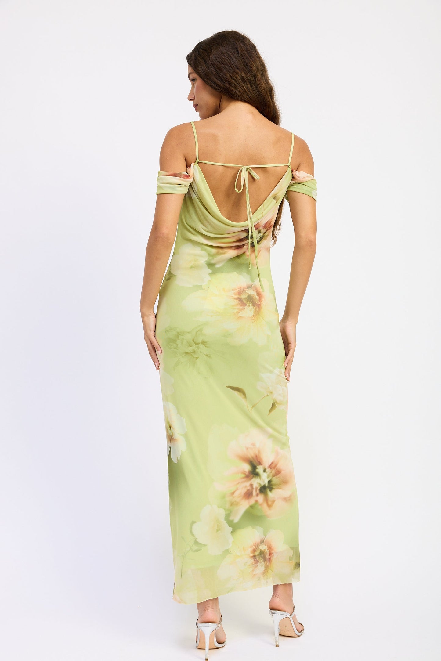 Emory Park Dorothy Maxi Dress in Green Floral view 3 - Dorothy Maxi Dress More To Come
