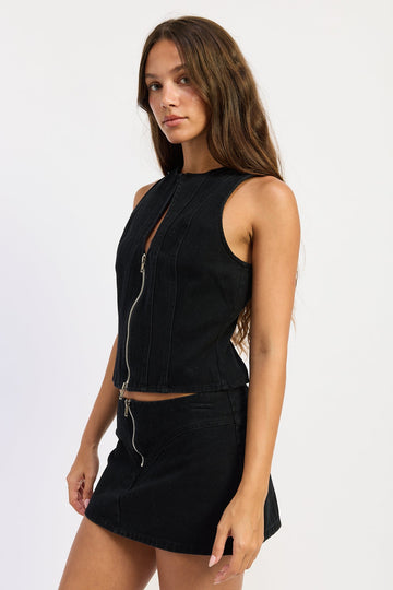 Emory Park Eden Top in Black view 2 - Eden Top Brandy Melville