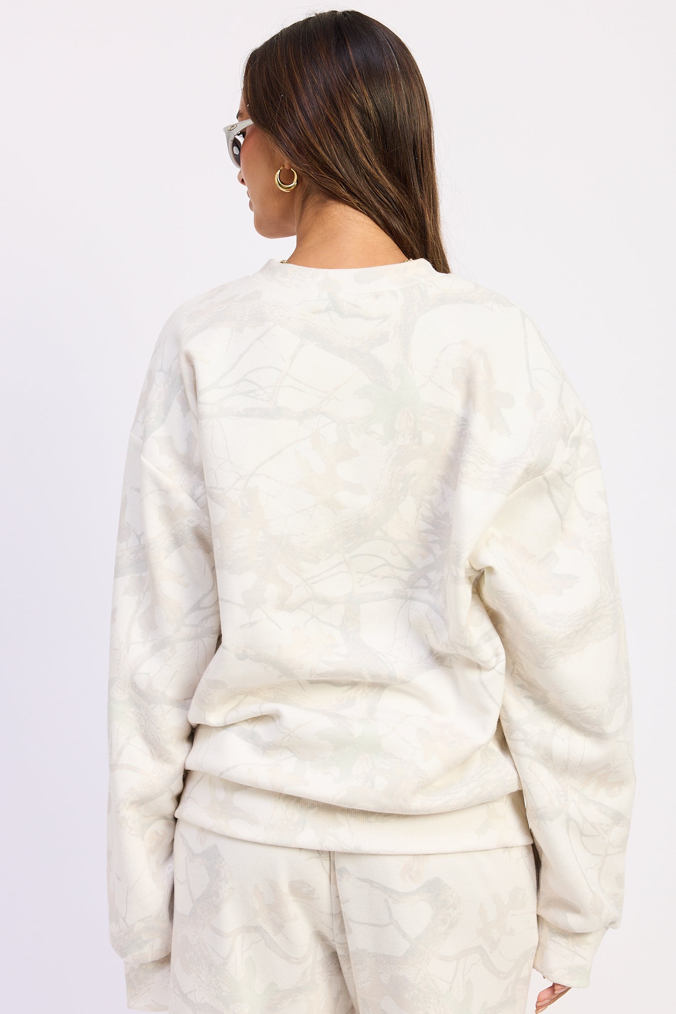 Emory Park Eira Sweatshirt in Cream Camo view 3 (top)