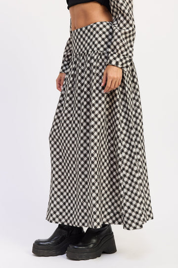 Emory Park Eloise Plaid Skirt in Black view 2