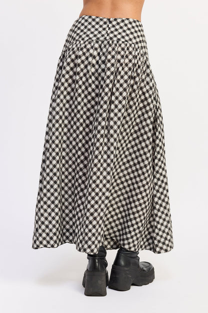 Emory Park Eloise Plaid Skirt in Black view 3