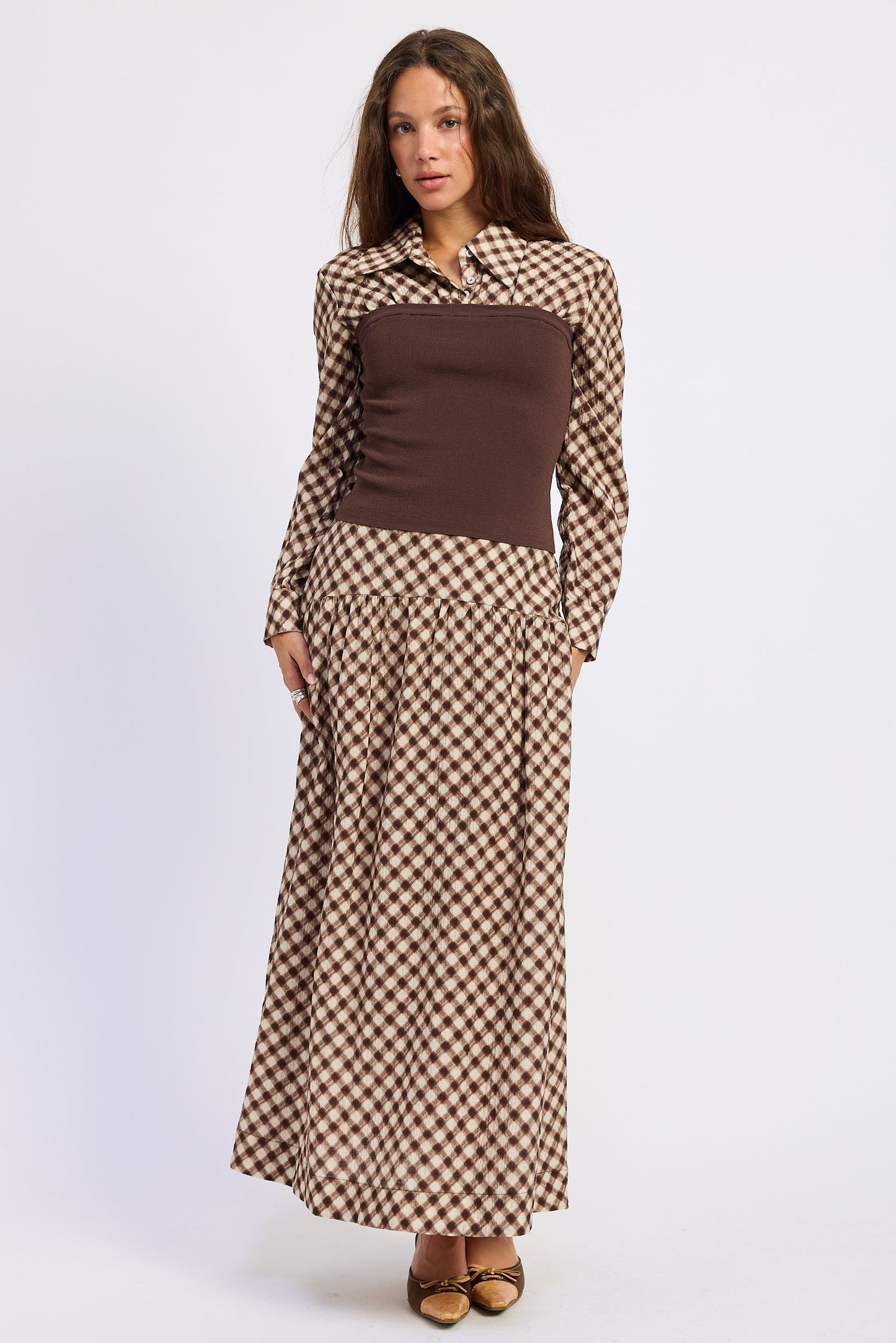 Emory Park Eloise Plaid Skirt in Expresso view 5