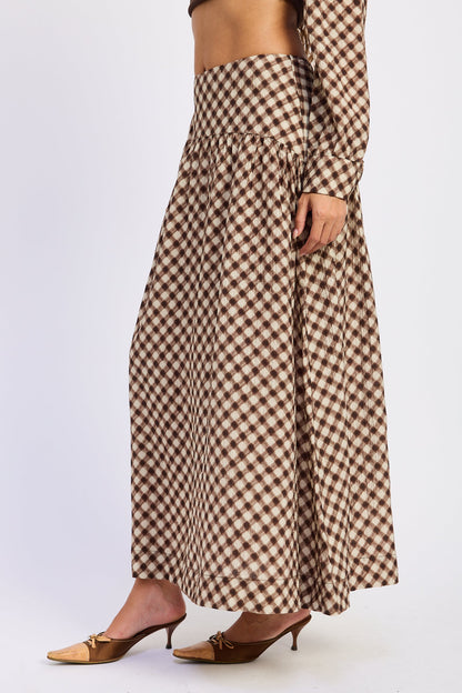 Emory Park Eloise Plaid Skirt in Expresso view 6