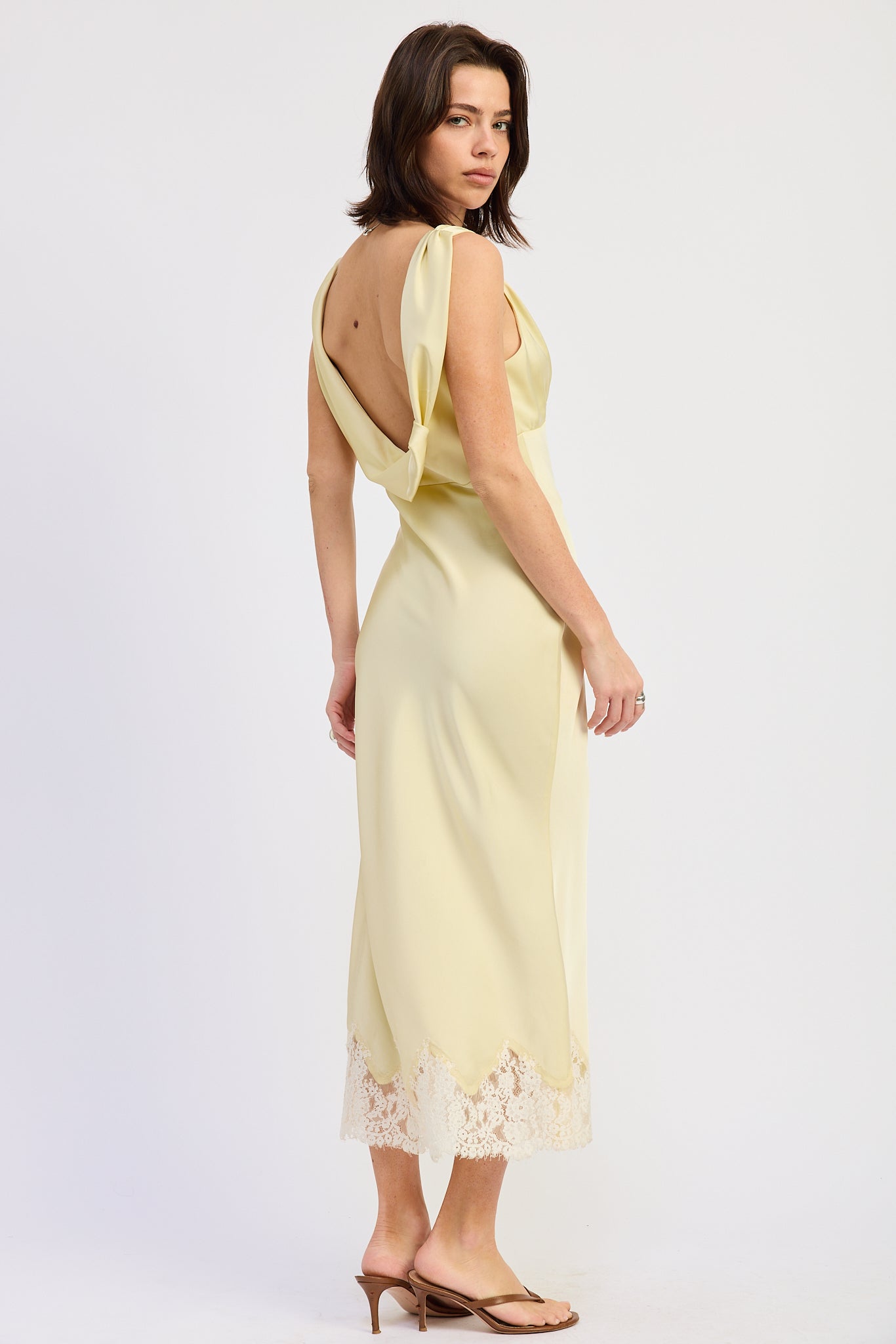 Emory Park Emery Midi Dress in L view 6 - Emery Midi Dress Stone Cold Fox