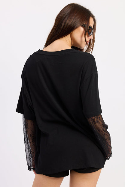 Emory Park Emma Tee in Black view 3 - Emma Teeling (top)
