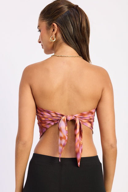 Emory Park Esther Scarf Top in Brown Purple Mix view 3