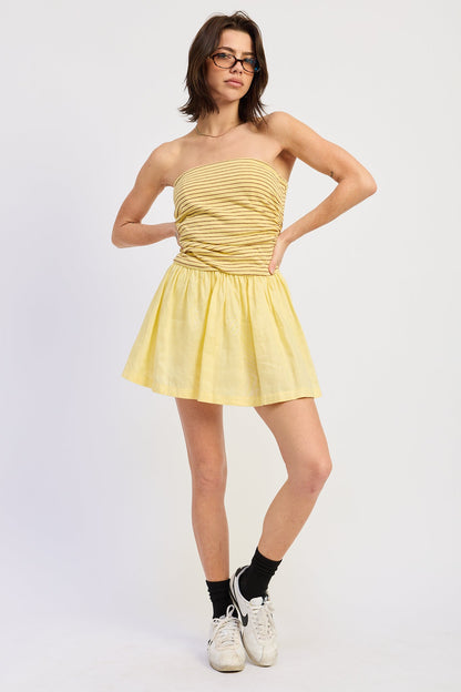 Emory Park Everose Mini Dress in Yellow Mix view 4