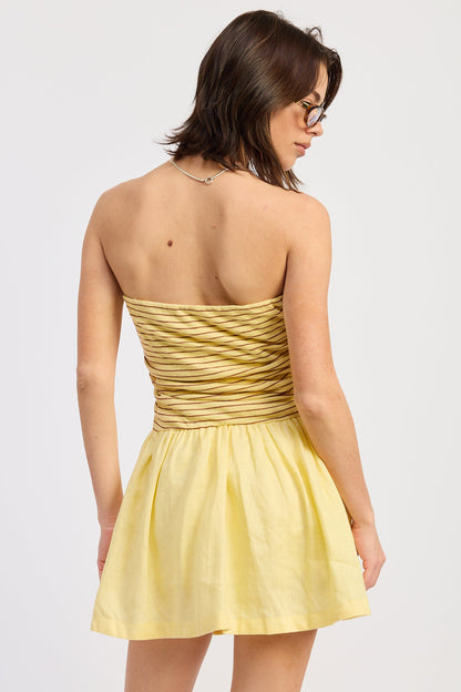 Emory Park Everose Mini Dress in Yellow Mix view 6