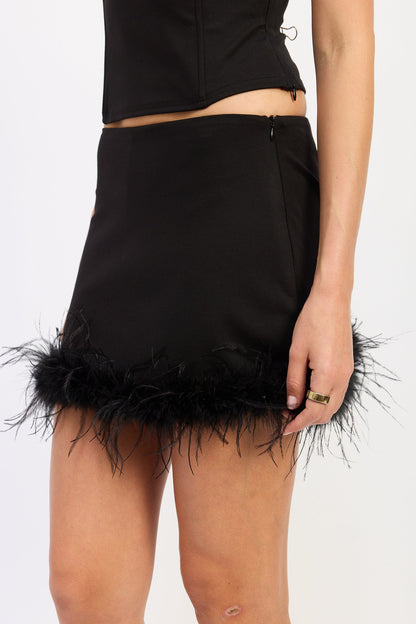 Emory Park Eviana Skirt in Black view 5 - Evianna Denim Maxi Skirt (dress)