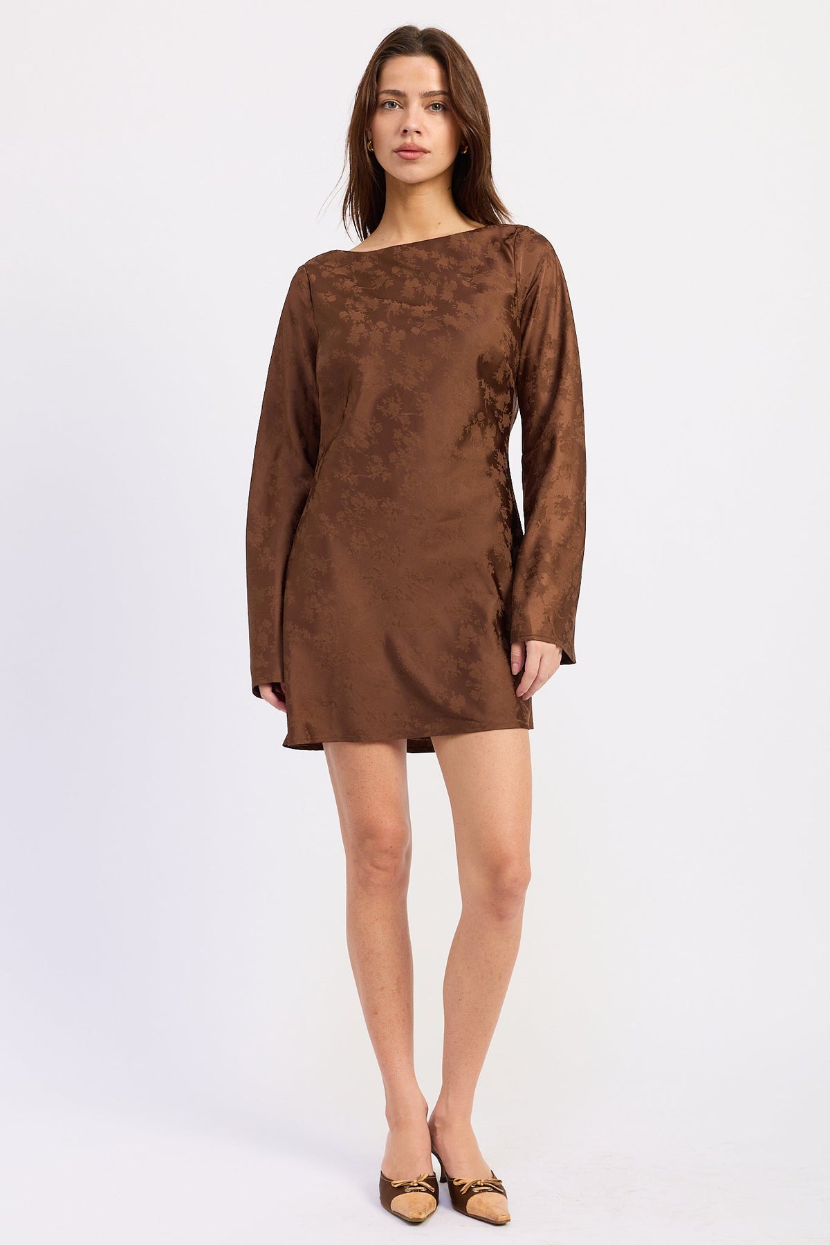 Emory Park Faelina Mini Dress in Brown view 5 - What Is A Mini Dress