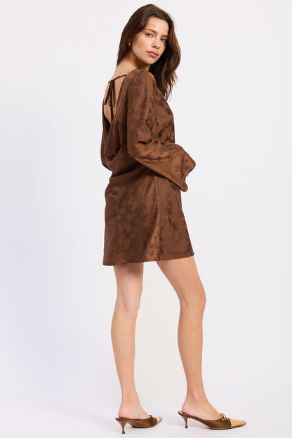 Emory Park Faelina Mini Dress in Brown view 6 - What Is A Mini Dress