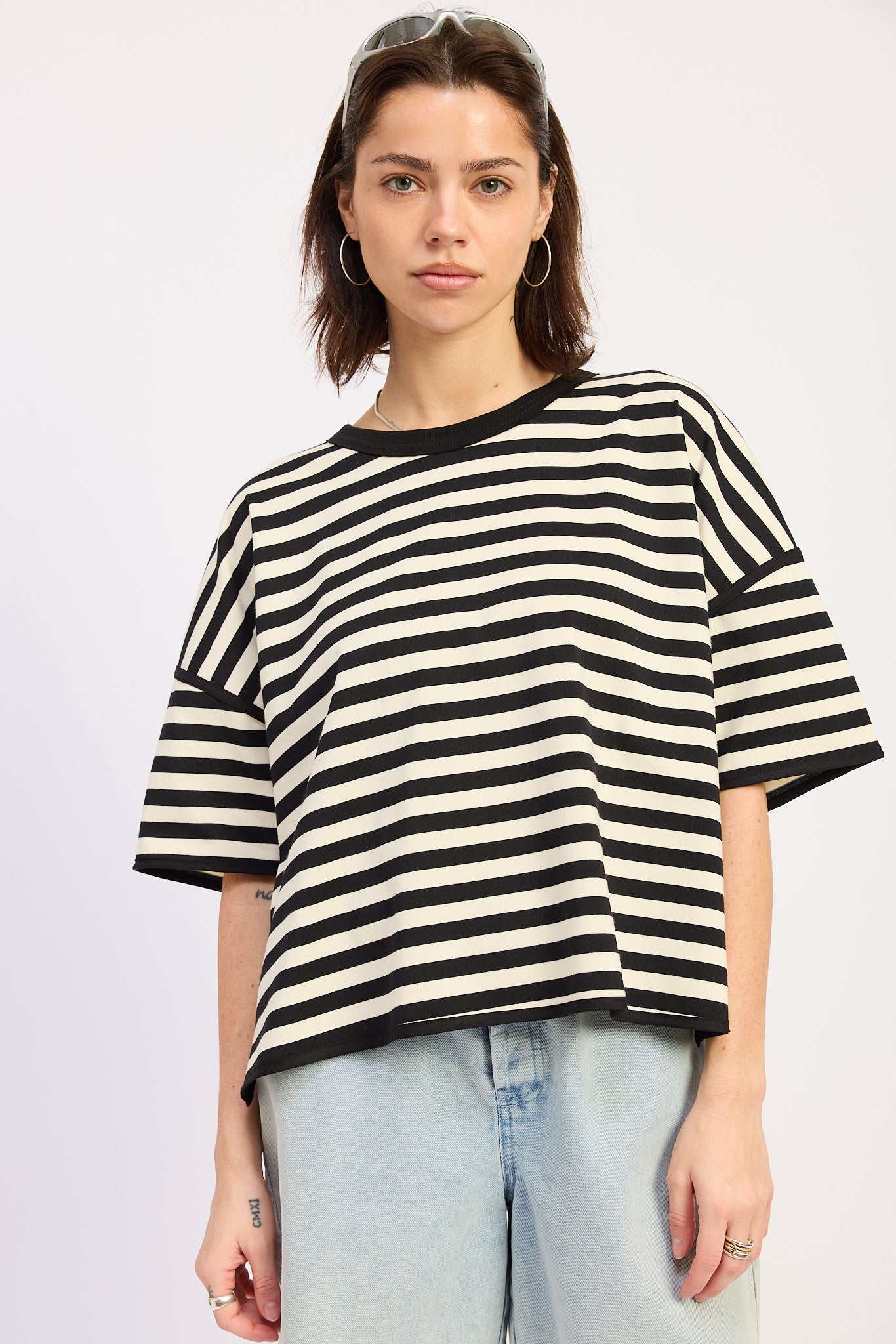 Emory Park Fenella Top in Black Ivory