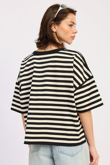 Emory Park Fenella Top in Black Ivory view 3