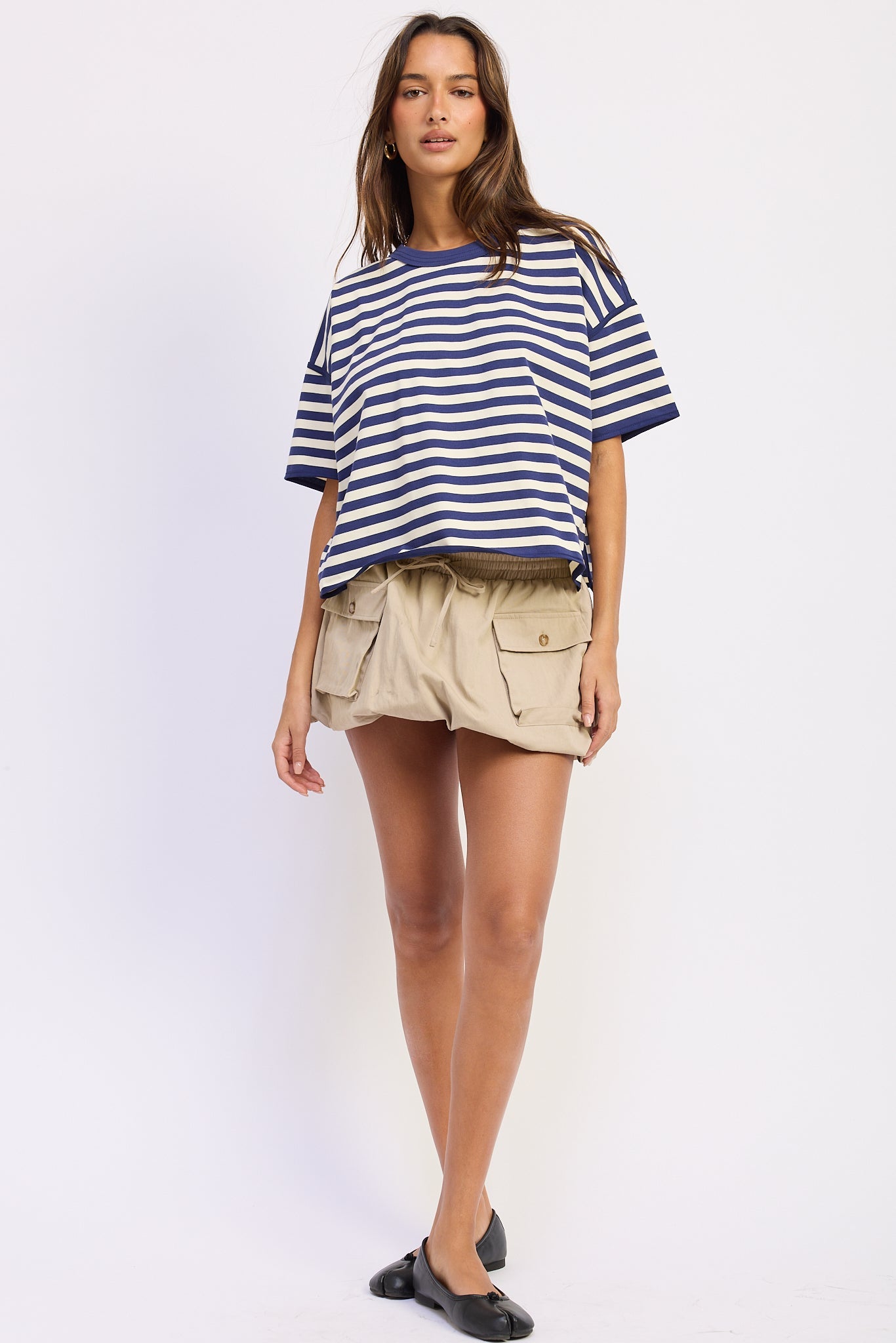 Emory Park Fenella Top in Navy Ivory view 5