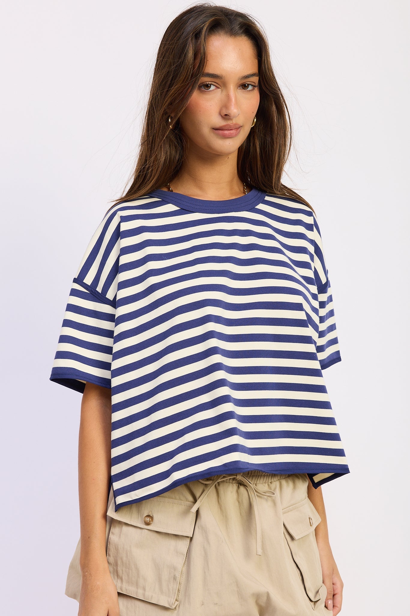 Emory Park Fenella Top in Navy Ivory view 6