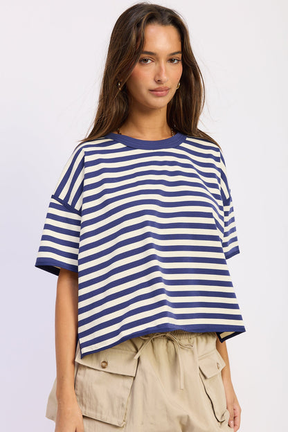 Emory Park Fenella Top in Navy Ivory view 6