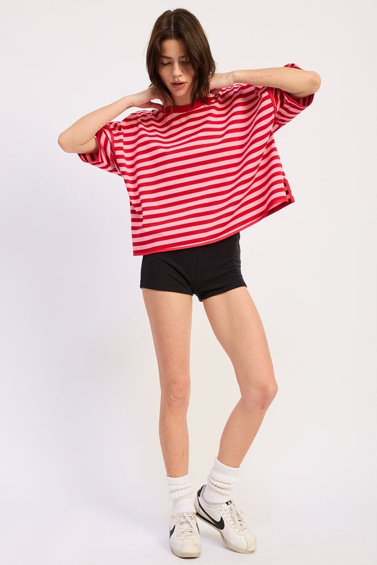 Emory Park Fenella Top in Red Pink view 8