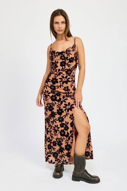 Emory Park Floral Print Cowl Neck Maxi Dress - us.meeeshop