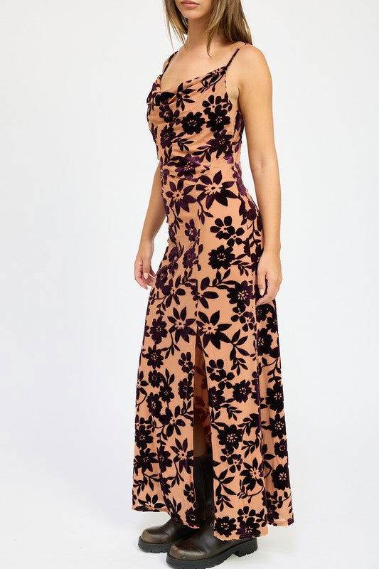 Emory Park Floral Print Cowl Neck Maxi Dress - us.meeeshop