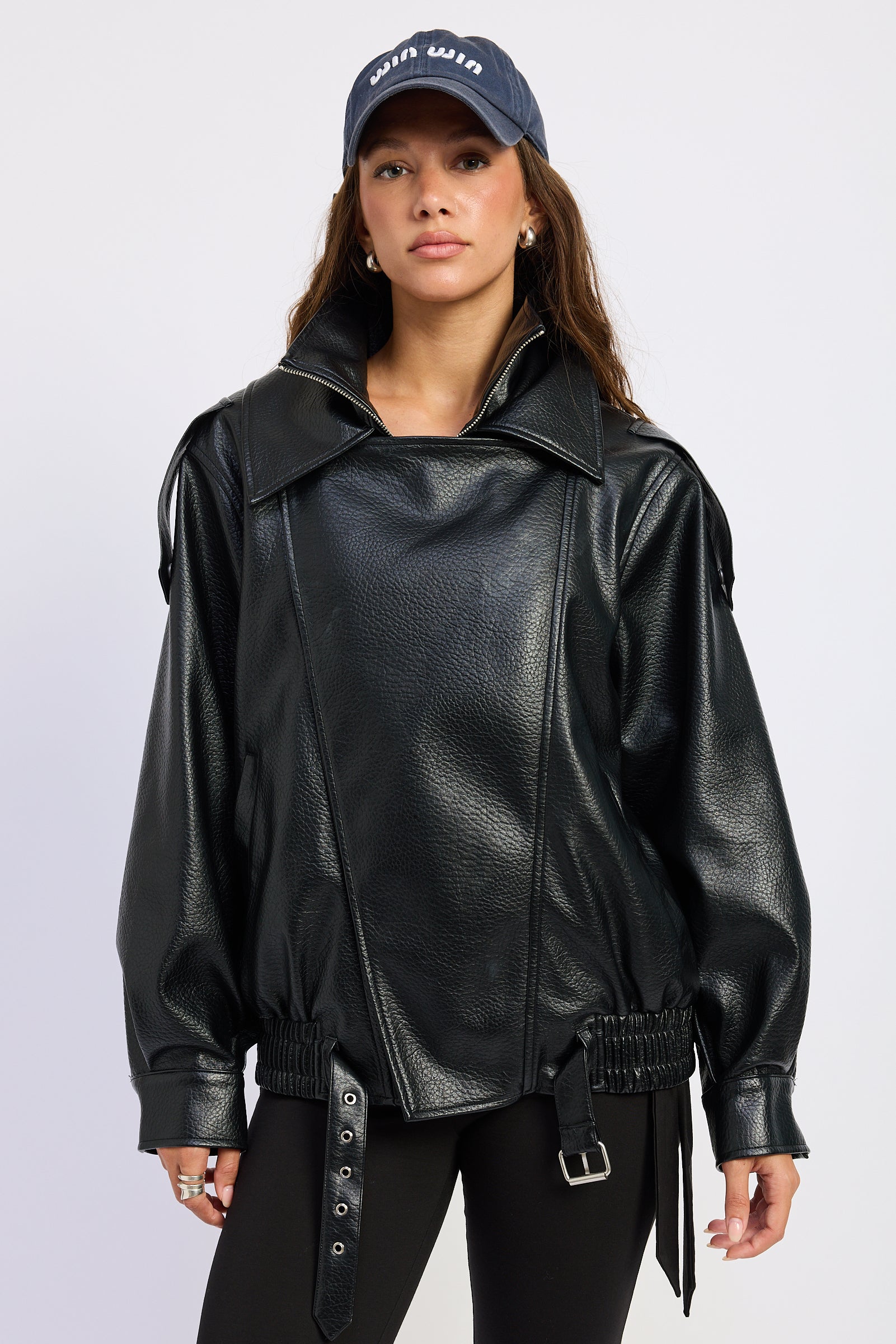 Emory Park Gabriella Bomber Jacket in Black - Gabby Bomber Jacket (layer)